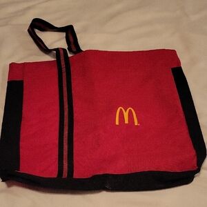 McDonald's Bold Red and Black Carryall Tote